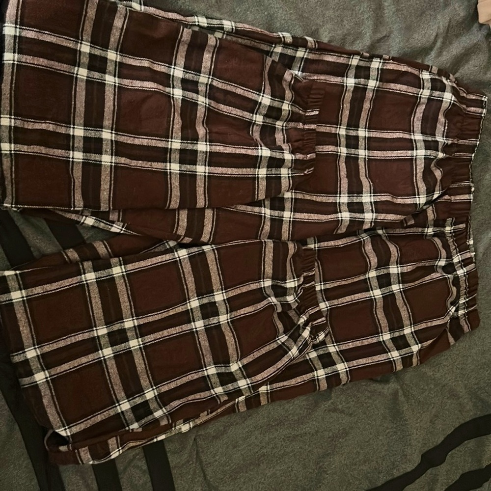 Plaid soft pants